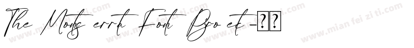 The Montserrat Font Project字体转换